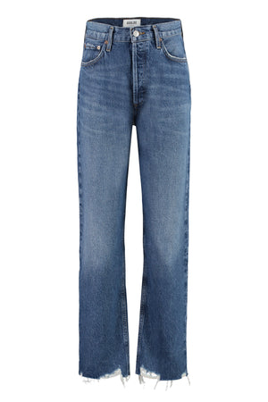 5-pocket straight-leg jeans-0